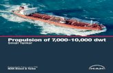 Propulsion of 7,000-10,000 dwt Small tanker