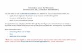 MV3001 Wisconsin Driver License (DL) Application
