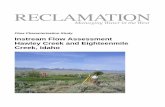 Instream Flow Assessment, Hawley Creek and Eighteenmile Creek ...
