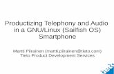 Productizing Telephony and Audio in a GNU/Linux (Sailfish OS ...