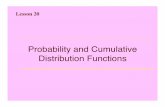 Probability and Cumulative Distribution Functions