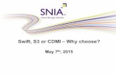 Swift, S3 or CDMI – Why choose?