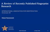 A Review of Recently Published Fingerprint Research