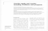 Country equity and country branding: Problems and prospects.