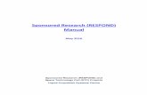 Sponsored Research (RESPOND) Manual