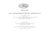 RULES CLASSIFIED CIVIL SERVICE