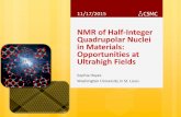 NMR of Half-Integer Quadrupolar Nuclei in Materials: Opportunities ...