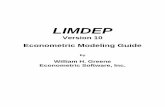 LIMDEP Modeling Guide