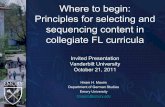 Where to begin: Principles for selecting and sequencing content in ...