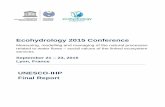 Ecohydrology 2015 Conference: Measuring, modelling and ...