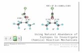 Using natural abundance of isotopes to investigate chemical reaction mechanisms