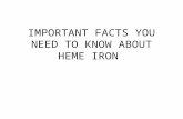 Importan facts you need to know about heme iron.