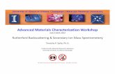 Rutherford Backscattering & Secondary Ion Mass Spectrometery