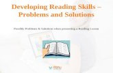 Developing reading skills - problems and solutions