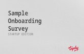 Sample Onboarding Survey - Startup