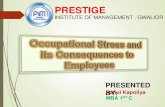 Occupational Stress and its Consequences to Employees