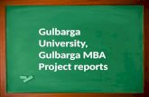 Gulbarga University, Gulbarga MBA Project reports