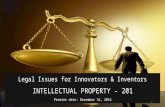 Legal Issues for Innovators & Inventors