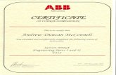 Course Certificates - Technical - Various ABB
