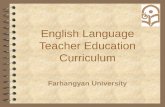 English language teacher education curriculum