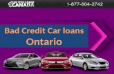 Bad Credit Car loans Ontario