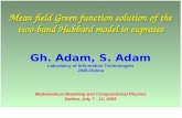 Mean field Green function solution of the two-band Hubbard model in cuprates