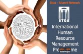 International Human resource management programme