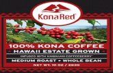 My Work: KonaRed Kona Coffee 100% Blend Label Graphics