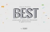 How to Find the Best Language Services Provider