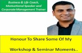 Workshop & Seminar Glimpses of Anuj Sharma
