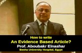 How to write  An Evidence Based Article?