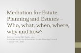 Mediation for Estate Planning and Estates