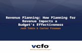 Revenue Planning: How Planning for Revenue Impacts a Budget's Effectiveness