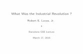Robert E. Lucas - What Was the Industrial Revolution?