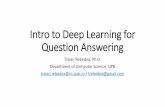 Intro to Deep Learning for Question Answering