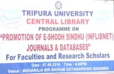 Promotion of e shodh sindhu journals & databases in tripura university library