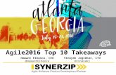 AGILE2016 Conference Top 10 Presented by Synerzip