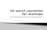 Withdrawal with Secured Options - Worst Countries for Startups