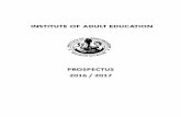 INSTITUTE OF ADULT EDUCATION PROSPECTUS 2016 / 2017