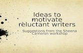 Reluctant writer ideas