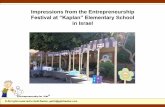 Entrepreneurship festival at elementary school in israel