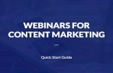 Webinars for Content Marketing