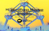 WordPress Meetup Brussels | WordPress, just another interface