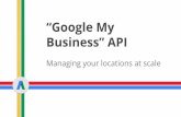 GMB API (Google My Business)