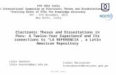 Electronic Theses and Dissertations in Peru: A Twelve-Year Experience and Its connection to “LA REFERENCIA”, Latin American Repository