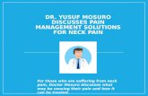 Dr. Yusuf Mosuro Discusses Pain Management Solutions for Neck Pain