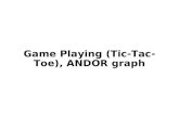 Game playing (tic tac-toe), andor graph