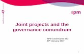 Joint projects and the governance conundrum webinar, 27 January 2017