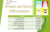 Product & service differentiation