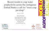Recent trends in crops water productivity across the contiguous states